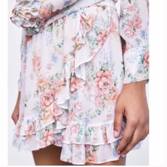Zara Floral Ruffled Mini Skirt - Picture 10 of 14